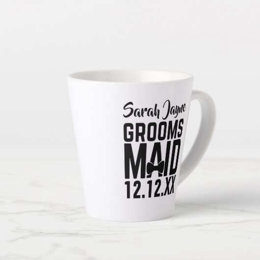 Bruiloftsfeest Groomsmaid Gift Latte Mok (Rechterhoek)