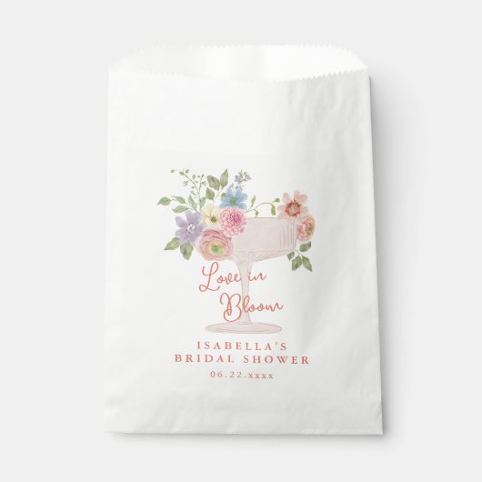Bruiloftsfeest in de bloementuin 'Love in Bloom' Bedankzakje (Voorkant)