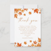 Bruiloftsfeest in de herfst bedankkaart (Voorkant)