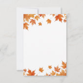 Bruiloftsfeest in de herfst bedankkaart (Achterkant)