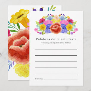 Bruiloftsfeest in Spaanse Florale Stijl Advieskaart