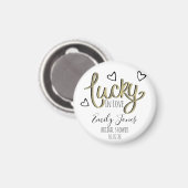 Bruiloftsfeest 'Lucky in Love' Magneet (Voorkant / Achterkant)
