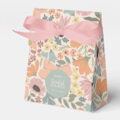 Bruiloftsfeest met bloemen bedankdoosjes (Voorkant Zijde)