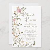 Bruiloftsfeest met Bloemen en Prosecco Kaart (Voorkant)