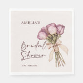 Bruiloftsfeest met bloemen servet (Voorkant)