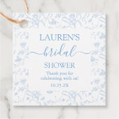 Bruiloftsfeest met bloemmotief bedankjes labels (Voorkant)