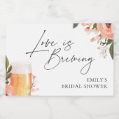 Bruiloftsfeest met een bierliefde sparkling wijnetiket (Enkel label)