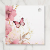 Bruiloftsfeest met een Leven Vol Vlinders Bedankjes Labels (Achterkant)