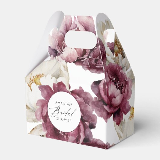 Bruiloftsfeest met een overvloed aan rustieke bloe bedankdoosjes (Voorkant Zijde)