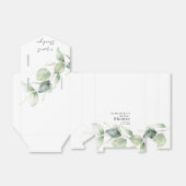 Bruiloftsfeest met eucalyptus botanisch gebladerte bedankdoosjes (Uitgevouwen)