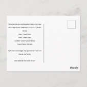 Bruiloftsfeest met golf voor de bruid die golfster briefkaart (Achterkant)