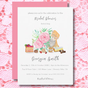 Bruiloftsfeest met mixer en rozen desserts kaart