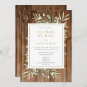 Bruiloftsfeest met rustieke houten uitstraling met kaart (Voorkant / Achterkant)