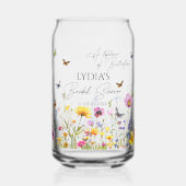 Bruiloftsfeest met vlinders voor een leven lang blikvorm glas (Voorkant)