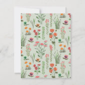 Bruiloftsfeest met wilde bloemen bedankkaart (Achterkant)