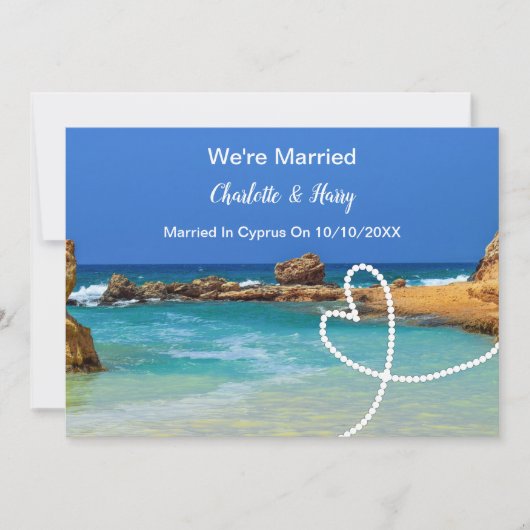 Bruiloftsfeest na de bruiloft in Cyprus Kaart (Voorkant)