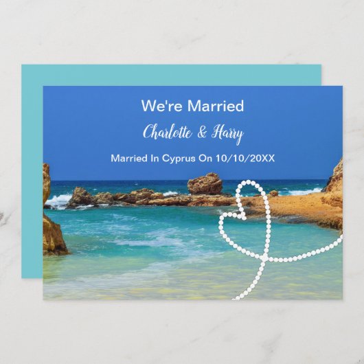 Bruiloftsfeest na de bruiloft in Cyprus Kaart (Voorkant / Achterkant)