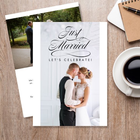 Bruiloftsfeest na de bruiloft kaart