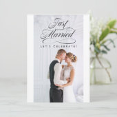 Bruiloftsfeest na de bruiloft kaart (Staand voorkant)