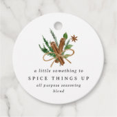 Bruiloftsfeest of trouwkruidenspecerijen bedankjes labels (Voorkant)