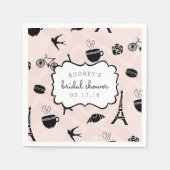 Bruiloftsfeest Paris Romance Servetten (Voorkant)