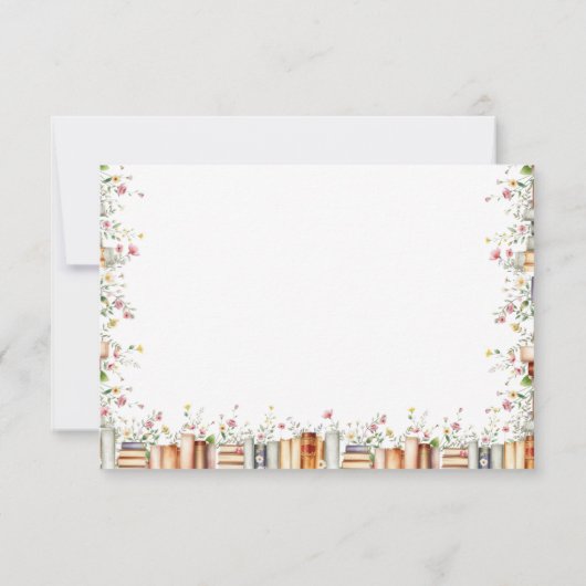 Bruiloftsfeest "Rustic Floral Storybook New Chapte Bedankkaart (Achterkant)