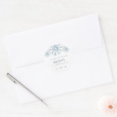 Bruiloftsfeest Snow in Love Ronde Sticker (Envelop)