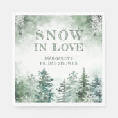 Bruiloftsfeest 'Snow in Love' Servet (Voorkant)