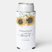 Bruiloftsfeest Sunflower Eucalyptus Script (Seltzer Achterkant)