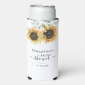 Bruiloftsfeest Sunflower Eucalyptus Script (Seltzer Voorkant)