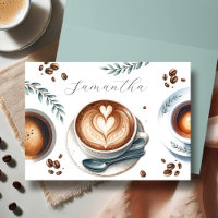 Bruiloftsfeest-thema kaart voor koffie