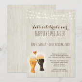 Bruiloftsfeest Uitnodiging Brouwerij Rustiek Bier (Voorkant / Achterkant)