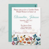 Bruiloftsfeest Uitnodiging Budget (Voorkant / Achterkant)