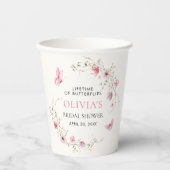 Bruiloftsfeest Vlinders Papieren Bekers (Voorkant)