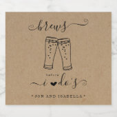 Bruiloftsfeest voor 'Brews Before I Do's' Bier Etiket (Enkel label)