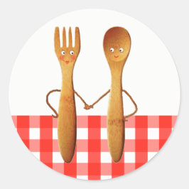 Bruiloftsfeest voor de zomer ronde sticker