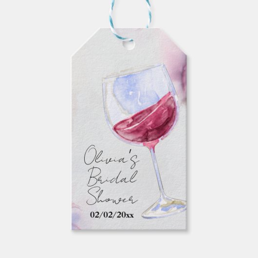 Bruiloftsfeest wijnmakerij cadeaulabel (Voorkant)