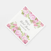 Bruiloftsfeest Wild Roos Servet (Hoek)