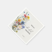 Bruiloftsfeest wildbloemen servet (Hoek)