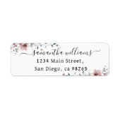 Bruiloftsfeest Wildflower boho minimalistisch mode Etiket (Voorkant)