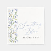 Bruiloftsfeest Wildflower Something Blue Servet (Voorkant)