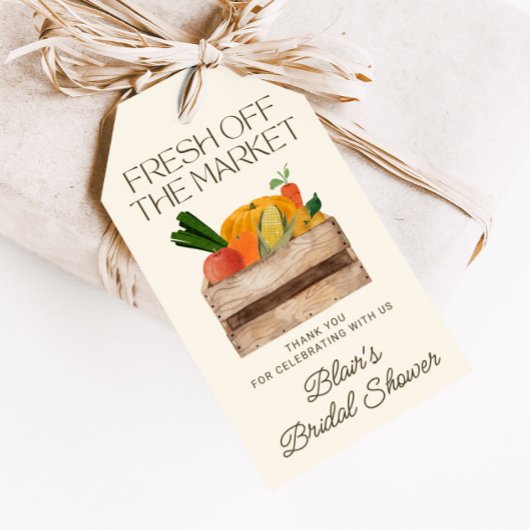 Bruiloftsfeestje Fresh Off The Market Cadeaulabel