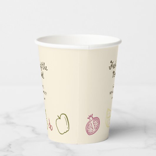 Bruiloftsfeestje Fresh Off The Market Papieren Bekers (Rechts)