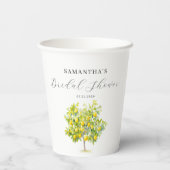 Bruiloftsfeestje met citroen citrus papieren bekers (Achterkant)