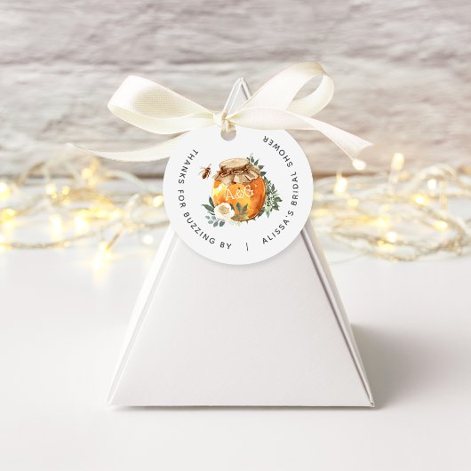 Bruiloftsfeestje met Orange Blossom Honey Bee Bedankjes Labels