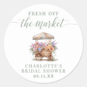 Bruiloftsfeestje Off the Market Ronde Sticker (Voorkant)