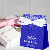 Bruiloftsfeestje royal blue naam dank je bedankdoosjes