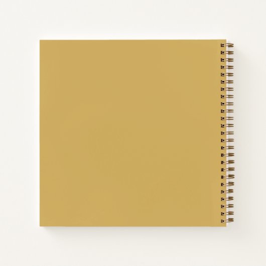 Bruiloftsfoto, Elegant Goud en Wit Script Notitieboek (Achterkant)