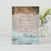 Bruiloftsfoto's van Rustieke Bergen Kaart (Staand voorkant)