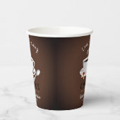 Bruiloftsgeschenk Love Is Brewing Coffee Papieren Bekers (Links)